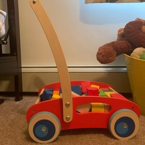 Wooden blocks, with wagon